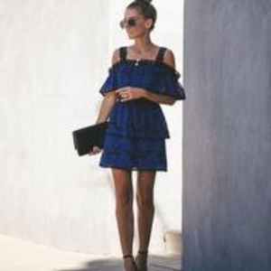 Renegade Crochet Lace Tiered Dress